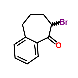 5H-benzocyclohepten-5-one,6-bromo-6,7,8,9-tetrahydro-Structure,19844-70-3Structure 5H-benzocyclohepten-5-one,6-bromo-6,7,8,9-tetrahydro- Structure,19844-70-3Structure