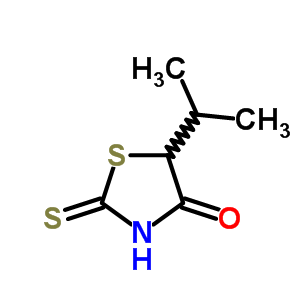 5-Propan-2-yl-2-sulfanylidene-thiazolidin-4-oneStructure,1986-39-6Structure 5-Propan-2-yl-2-sulfanylidene-thiazolidin-4-one Structure,1986-39-6Structure