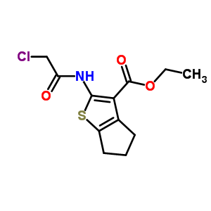 2-(2-氯乙酰基氨基)-5,6-二氫-4H-環(huán)戊并[b]噻吩-3-羧酸乙酯結(jié)構(gòu)式_203385-15-3結(jié)構(gòu)式
