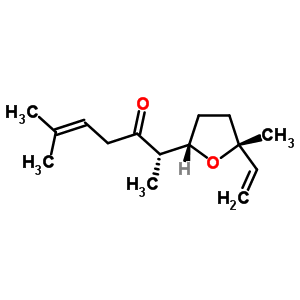 (S)-2-[(2s,5r)-5-甲基-5-乙烯四氫呋喃-2-基]-6-甲基-5-庚烷-3-酮結(jié)構(gòu)式_20482-11-5結(jié)構(gòu)式