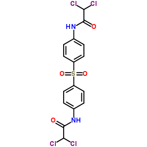 2,2-二氯-n-[4-[4-[(2,2-二氯乙?；?氨基]苯基]磺?；交鵠乙酰胺結(jié)構(gòu)式_20501-92-2結(jié)構(gòu)式
