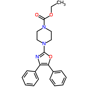 4-(4,5-Diphenyl -2-oxazolyl )-1-piperazinecarboxylic acid ethyl esterStructure,20503-89-3Structure 4-(4,5-Diphenyl -2-oxazolyl )-1-piperazinecarboxylic acid ethyl ester Structure,20503-89-3Structure