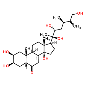 (22R)-2beta,3beta,14,20,22,26-六羥基-5beta-麥角甾-7-烯-6-酮結(jié)構(gòu)式_20512-31-6結(jié)構(gòu)式