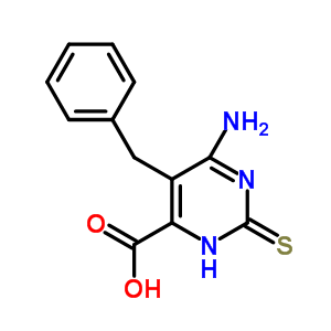 4-Pyrimidinecarboxylicacid, 6-amino-1,2-dihydro-5-(phenylmethyl)-2-thioxo-Structure,20865-47-8Structure 4-Pyrimidinecarboxylicacid, 6-amino-1,2-dihydro-5-(phenylmethyl)-2-thioxo- Structure,20865-47-8Structure
