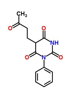 5-(3-氧代丁基)-1-苯基巴比妥酸結(jié)構(gòu)式_20942-22-7結(jié)構(gòu)式