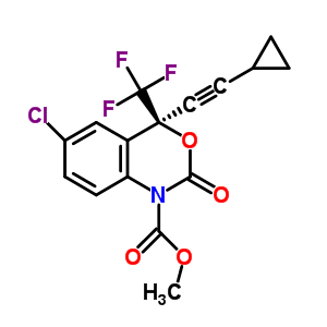 [4-氯-2-[(1S)-3-環(huán)丙基-1-羥基-1-(三氟甲基)-2-丙炔)苯基]氨基甲酸甲酯結(jié)構(gòu)式_211563-40-5結(jié)構(gòu)式