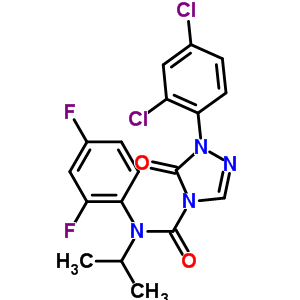 1-(2,4-二氯苯基)-n-(2,4-二氟苯基)-1,5-二氫-n-(1-甲基乙基)-5-氧代-4H-1,2,4-噻唑-4-羧酰胺結(jié)構(gòu)式_212201-70-2結(jié)構(gòu)式