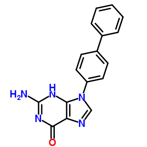 2-氨基-9-[1,1-聯(lián)苯]-4-基-1,9-二氫-6H-嘌呤-6-酮結(jié)構(gòu)式_21318-94-5結(jié)構(gòu)式