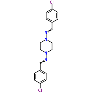 1-(4-氯苯基)-n-[4-[(4-氯苯基)亞甲基氨基]哌嗪-1-基]甲胺結(jié)構(gòu)式_21323-00-2結(jié)構(gòu)式