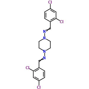 1-(2,4-二氯苯基)-n-[4-[(2,4-二氯苯基)亞甲基氨基]哌嗪-1-基]甲胺結(jié)構(gòu)式_21323-01-3結(jié)構(gòu)式