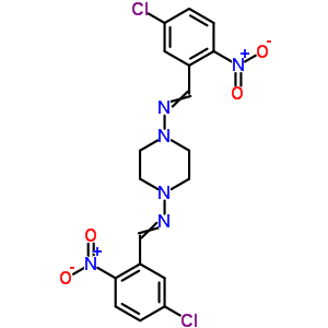 1-(5-氯-2-硝基-苯基)-n-[4-[(5-氯-2-硝基-苯基)亞甲基氨基]哌嗪-1-基]甲胺結(jié)構(gòu)式_21323-07-9結(jié)構(gòu)式
