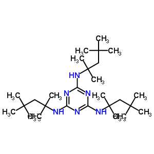 1,3,5-Triazine-2,4,6-triamine,n2,n4,n6-tris(1,1,3,3-tetramethylbutyl)-Structure,21840-38-0Structure 1,3,5-Triazine-2,4,6-triamine,n2,n4,n6-tris(1,1,3,3-tetramethylbutyl)- Structure,21840-38-0Structure