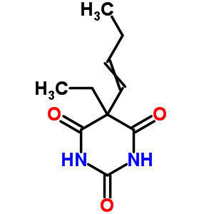 2,4,6(1H,3h,5h)-pyrimidinetrione,5-(1-buten-1-yl)-5-ethyl-Structure,2237-92-5Structure 2,4,6(1H,3h,5h)-pyrimidinetrione,5-(1-buten-1-yl)-5-ethyl- Structure,2237-92-5Structure