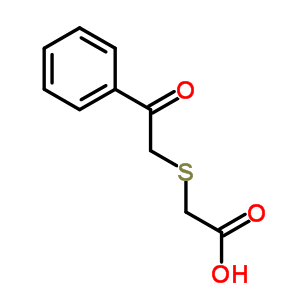 2-[(2-氧代-2-苯基乙基)硫代]乙酸結(jié)構(gòu)式_22536-46-5結(jié)構(gòu)式