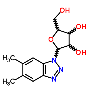 1H-benzotriazole,5,6-dimethyl-1-b-d-ribofuranosyl-Structure,22596-05-0Structure 1H-benzotriazole,5,6-dimethyl-1-b-d-ribofuranosyl- Structure,22596-05-0Structure