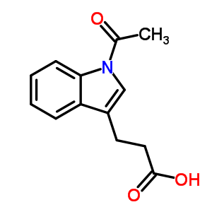 1H-indole-3-propanoicacid, 1-acetyl-Structure,22949-13-9Structure 1H-indole-3-propanoicacid, 1-acetyl- Structure,22949-13-9Structure