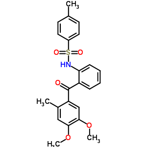 N-[2-(4,5-二甲氧基-2-甲基苯甲?；?苯基]-4-甲基-苯磺酰胺結(jié)構(gòu)式_23145-69-9結(jié)構(gòu)式