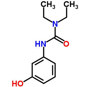 N,N-二乙基-N-(3-羥基苯基)-脲結構式_23159-76-4結構式