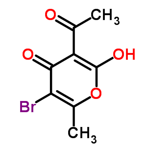 2H-pyran-2-one,3-acetyl-5-bromo-4-hydroxy-6-methyl-Structure,23668-03-3Structure 2H-pyran-2-one,3-acetyl-5-bromo-4-hydroxy-6-methyl- Structure,23668-03-3Structure