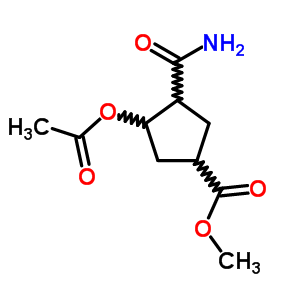 (1a,3b,4a)-(9ci)-3-(乙?；趸?-4-(氨基羰基)-環(huán)戊烷羧酸甲酯結(jié)構(gòu)式_23722-86-3結(jié)構(gòu)式