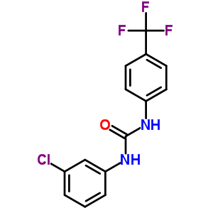 N-(3-氯苯基)-N-[4-(三氟甲基)苯基]-脲結(jié)構(gòu)式_23751-05-5結(jié)構(gòu)式