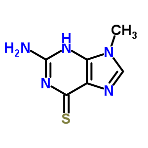6H-purine-6-thione,2-amino-1,9-dihydro-9-methyl-Structure,2382-18-5Structure 6H-purine-6-thione,2-amino-1,9-dihydro-9-methyl- Structure,2382-18-5Structure