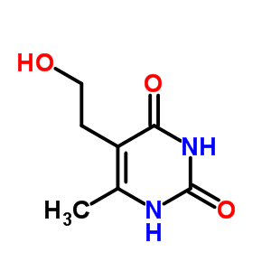 2,4(1H,3h)-pyrimidinedione, 5-(2-hydroxyethyl)-6-methyl-Structure,23935-66-2Structure 2,4(1H,3h)-pyrimidinedione, 5-(2-hydroxyethyl)-6-methyl- Structure,23935-66-2Structure