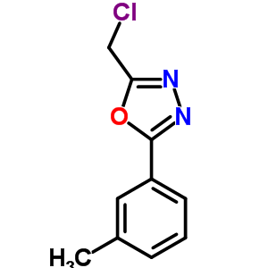 2-(Chloromethyl)-5-(3-methylphenyl)-1,3,4-oxadiazoleStructure,24023-73-2Structure 2-(Chloromethyl)-5-(3-methylphenyl)-1,3,4-oxadiazole Structure,24023-73-2Structure