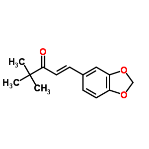 1-(3,4-Methylenedioxyphenyl)-4,4-dimethyl-pent-1-en-3-oneStructure,2419-68-3Structure 1-(3,4-Methylenedioxyphenyl)-4,4-dimethyl-pent-1-en-3-one Structure,2419-68-3Structure