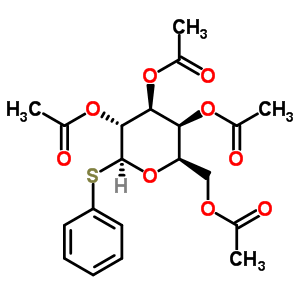 2,3,4,6-O-四乙?；?1-硫代-β-D-苯基半乳糖苷結(jié)構(gòu)式_24404-53-3結(jié)構(gòu)式