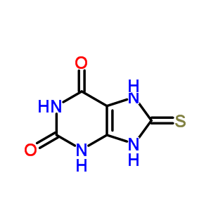 1H-purine-2,6-dione,3,7,8,9-tetrahydro-8-thioxo-Structure,2476-54-2Structure 1H-purine-2,6-dione,3,7,8,9-tetrahydro-8-thioxo- Structure,2476-54-2Structure