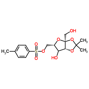 6-O-對(duì)甲苯磺?；?2,3-O-異亞丙基-alpha-L-呋喃山梨糖結(jié)構(gòu)式_2484-54-0結(jié)構(gòu)式