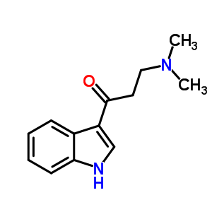 1-Propanone,3-(dimethylamino)-1-(1h-indol-3-yl)-Structure,24955-83-7Structure 1-Propanone,3-(dimethylamino)-1-(1h-indol-3-yl)- Structure,24955-83-7Structure