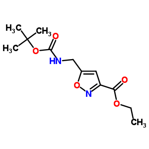 5-(Tert-butoxycarbonylamino-methyl)-isoxazole-3-carboxylic acid ethyl esterStructure,253196-37-1Structure 5-(Tert-butoxycarbonylamino-methyl)-isoxazole-3-carboxylic acid ethyl ester Structure,253196-37-1Structure