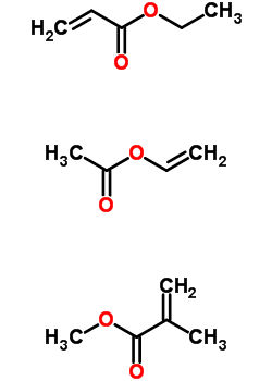 2-甲基-2-丙烯酸甲酯與乙烯基乙酸酯和 2-丙烯酸乙酯聚合物結(jié)構(gòu)式_25767-84-4結(jié)構(gòu)式