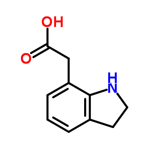 1H-indole-7-aceticacid, 2,3-dihydro-Structure,2580-92-9Structure 1H-indole-7-aceticacid, 2,3-dihydro- Structure,2580-92-9Structure