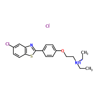 2-[4-(5-氯-2-苯并噻唑)苯氧基]-N,N-二乙基乙胺鹽酸鹽結(jié)構(gòu)式_2607-31-0結(jié)構(gòu)式
