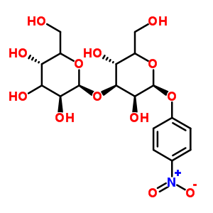 4-硝基苯基 3-O-(β-D-吡喃葡萄糖苷)-β-D-吡喃葡萄糖苷結(jié)構(gòu)式_26255-70-9結(jié)構(gòu)式