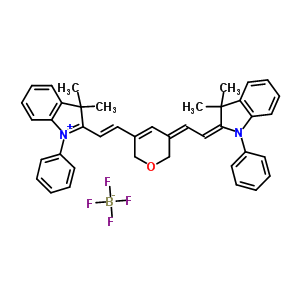 2-((E)-2-[5-[(Z)-2-(3,3-二甲基-1-苯基-1,3-二氫-2H-吲哚-2-亞基)乙亞基]-2H-吡喃-3(6H)-基)乙烯基]-3,3-二甲基-1-苯基-3H-吲哚四氟硼酸鹽結(jié)構(gòu)式_262607-26-1結(jié)構(gòu)式