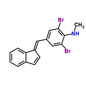 Benzenamine,2,6-dibromo-4-(1h-inden-1-ylidenemethyl)-n-methyl-Structure,26389-98-0Structure Benzenamine,2,6-dibromo-4-(1h-inden-1-ylidenemethyl)-n-methyl- Structure,26389-98-0Structure