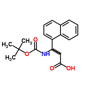 (R,s)-boc-3-amino-3-(1-naphthyl)-propionic acidStructure,268209-95-6Structure (R,s)-boc-3-amino-3-(1-naphthyl)-propionic acid Structure,268209-95-6Structure