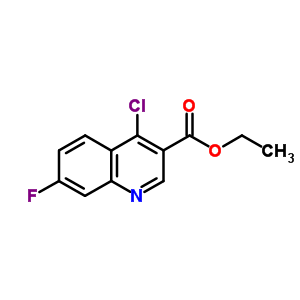 4-氯-7-氟喹啉-3-羧酸乙酯結(jié)構(gòu)式_26893-13-0結(jié)構(gòu)式
