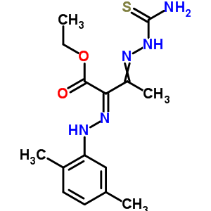 3-[2-(氨基硫氧代甲基)肼基]-2-[2-(2,5-二甲基苯基)肼基]-丁酸乙酯結構式_27115-79-3結構式