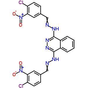 N,N-雙[(4-氯-3-硝基-苯基)亞甲基氨基]二氮雜萘-1,4-二胺結(jié)構(gòu)式_27702-30-3結(jié)構(gòu)式
