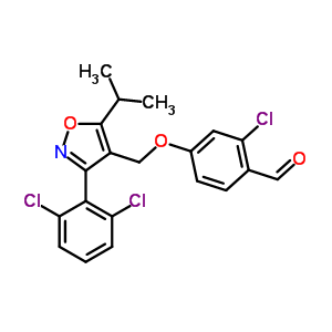 2-氯-4-[[3-(2,6-二氯苯基)-5-(1-甲基乙基)-4-異噁唑]甲氧基]-苯甲醛結(jié)構(gòu)式_278597-32-3結(jié)構(gòu)式