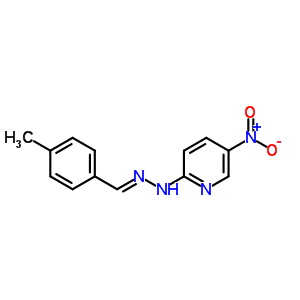 Benzaldehyde,4-methyl-, 2-(5-nitro-2-pyridinyl)hydrazoneStructure,28058-20-0Structure Benzaldehyde,4-methyl-, 2-(5-nitro-2-pyridinyl)hydrazone Structure,28058-20-0Structure