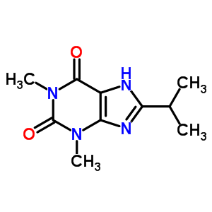1H-purine-2,6-dione,3,9-dihydro-1,3-dimethyl-8-(1-methylethyl)-Structure,2850-40-0Structure 1H-purine-2,6-dione,3,9-dihydro-1,3-dimethyl-8-(1-methylethyl)- Structure,2850-40-0Structure