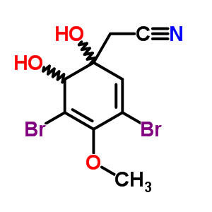 (1S,6r)-3,5-dibromo-1,6-dihydroxy-4-methoxy-2,4-cyclohexadiene-1-acetonitrileStructure,28656-91-9Structure (1S,6r)-3,5-dibromo-1,6-dihydroxy-4-methoxy-2,4-cyclohexadiene-1-acetonitrile Structure,28656-91-9Structure