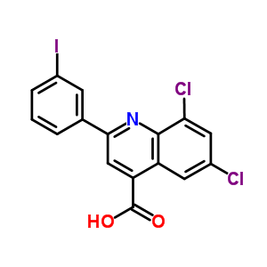 4-Quinolinecarboxylicacid, 6,8-dichloro-2-(3-iodophenyl)-Structure,29240-62-8Structure 4-Quinolinecarboxylicacid, 6,8-dichloro-2-(3-iodophenyl)- Structure,29240-62-8Structure