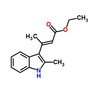 2-Butenoicacid, 3-(2-methyl-1h-indol-3-yl)-, ethyl esterStructure,29278-59-9Structure 2-Butenoicacid, 3-(2-methyl-1h-indol-3-yl)-, ethyl ester Structure,29278-59-9Structure